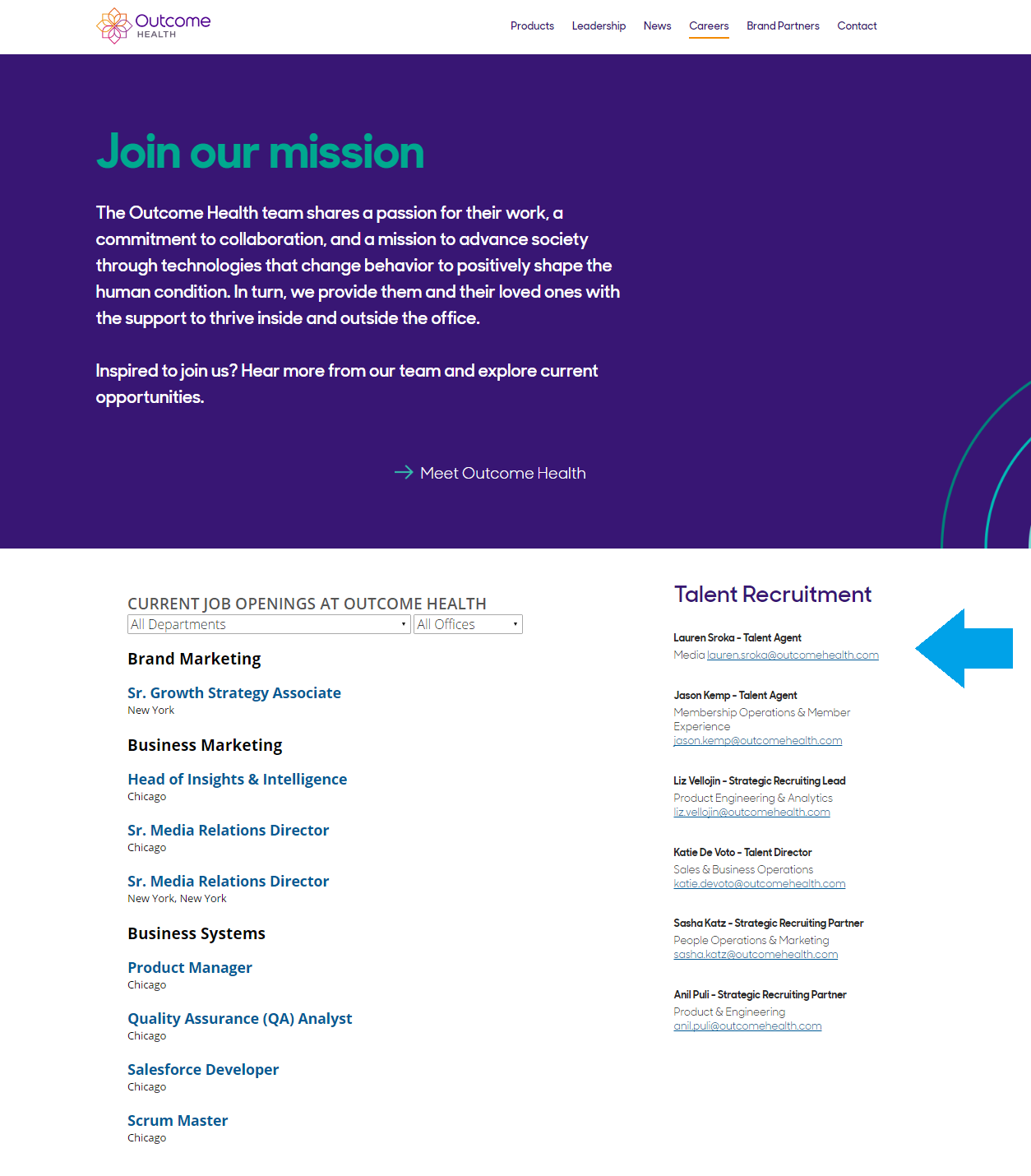 Outcome Health Company Career Site