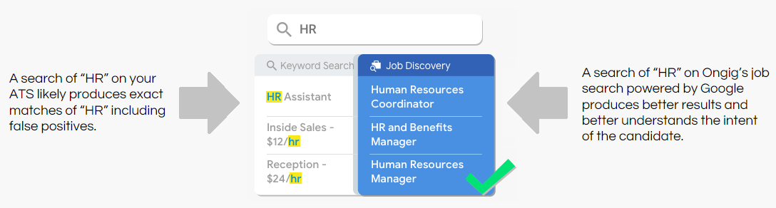 enhanced ats search result comparison