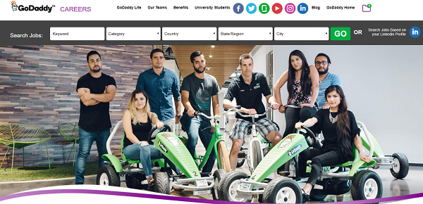 10 examples of an awesome company career page the magnet godaddy careers