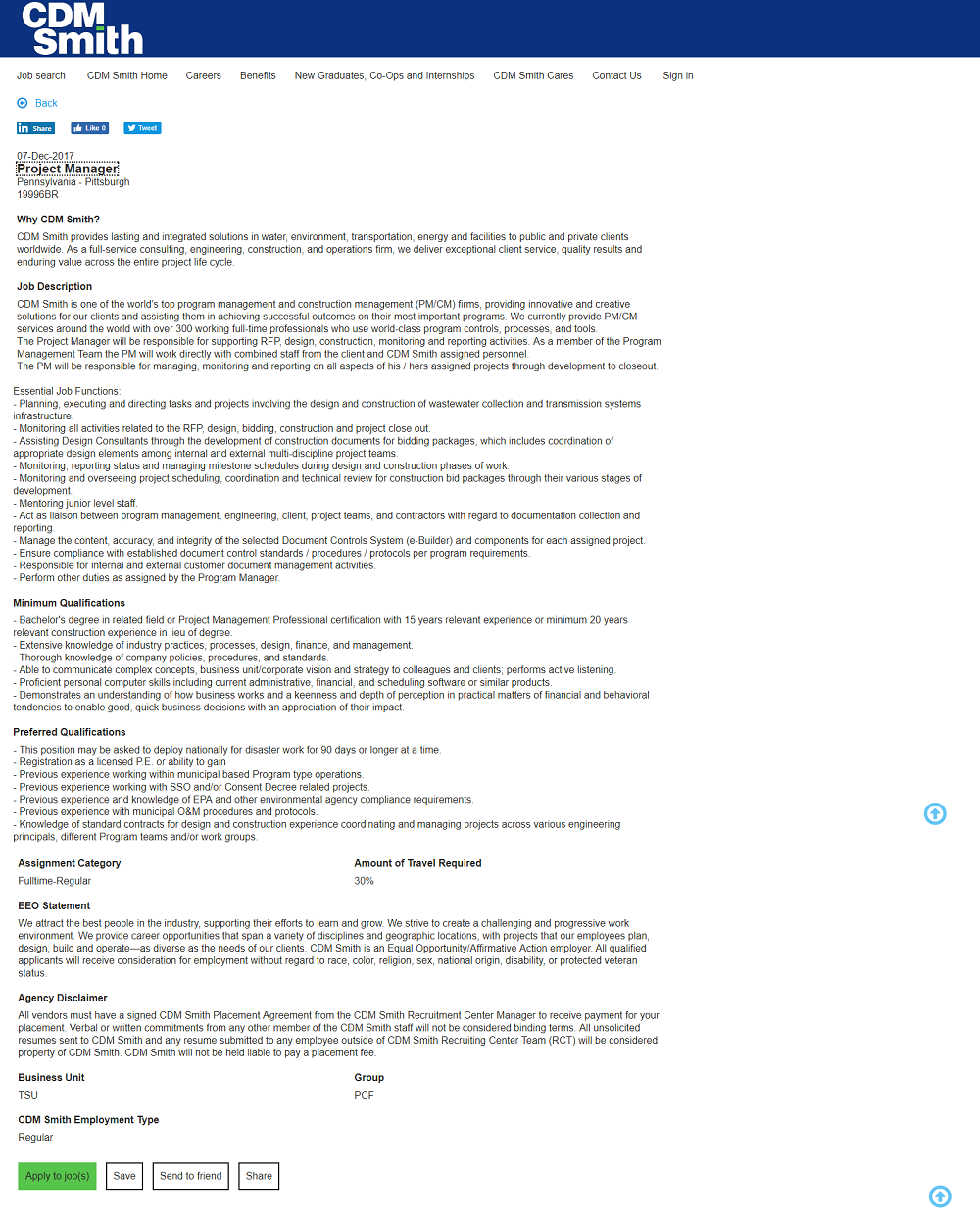 Job Description Compared To Career Site
