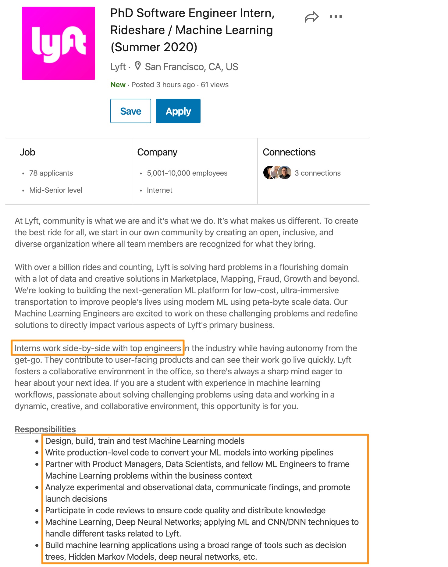 linkedin apply job