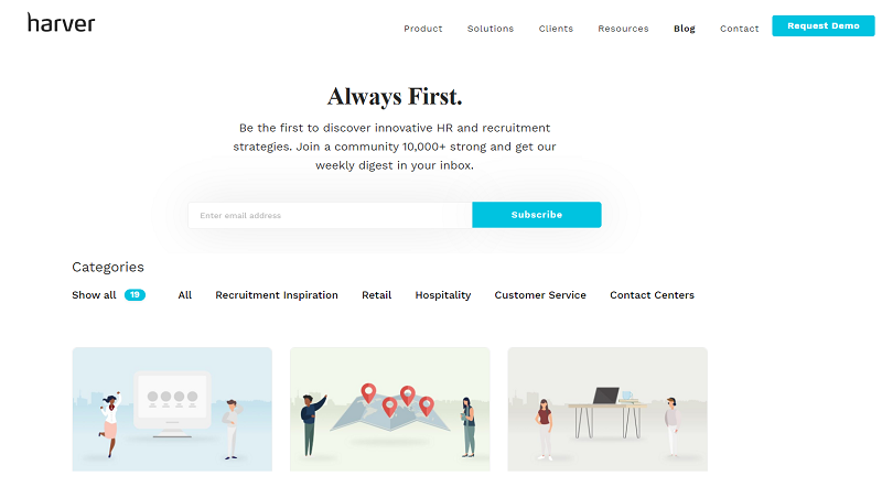 harver blog homepage