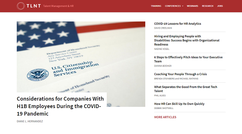 tlnt blog homepage