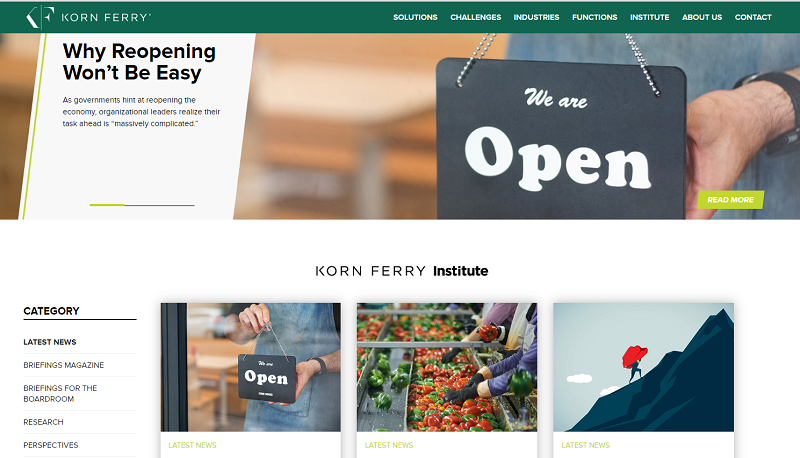 Korn Ferry HR blog homepage