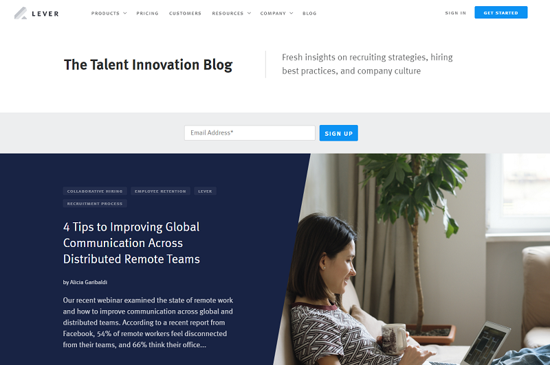 lever hr blog homepage