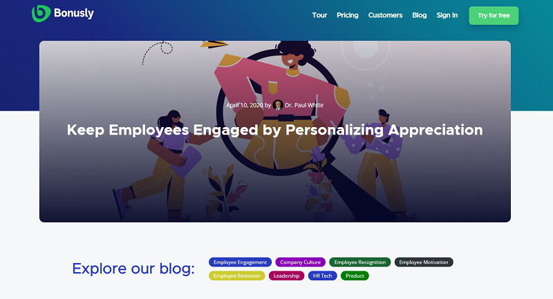 bonusly hr blog homepage
