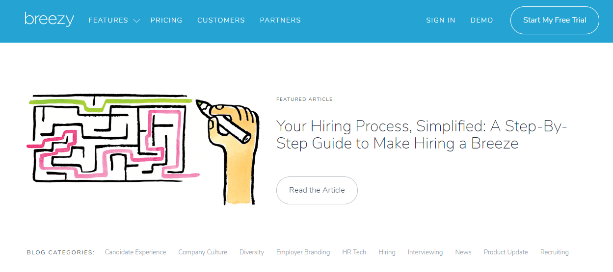 breezy hr blog homepage