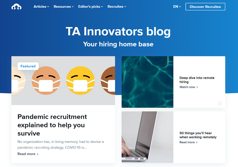TA innovators blog homepage