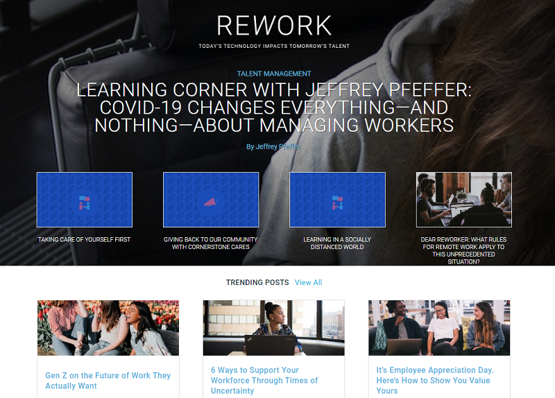 cornerstone ondemand rework blog homepage