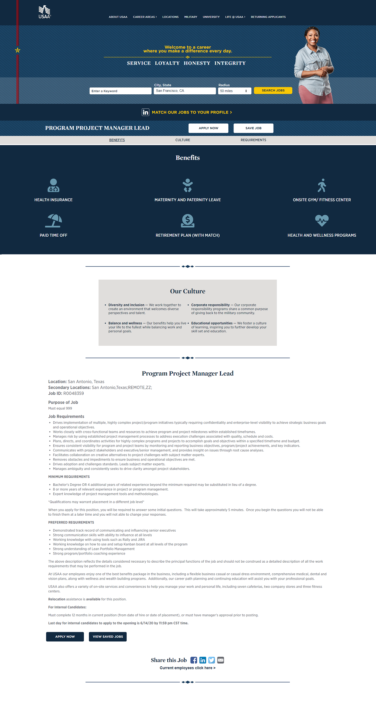 usaa job description