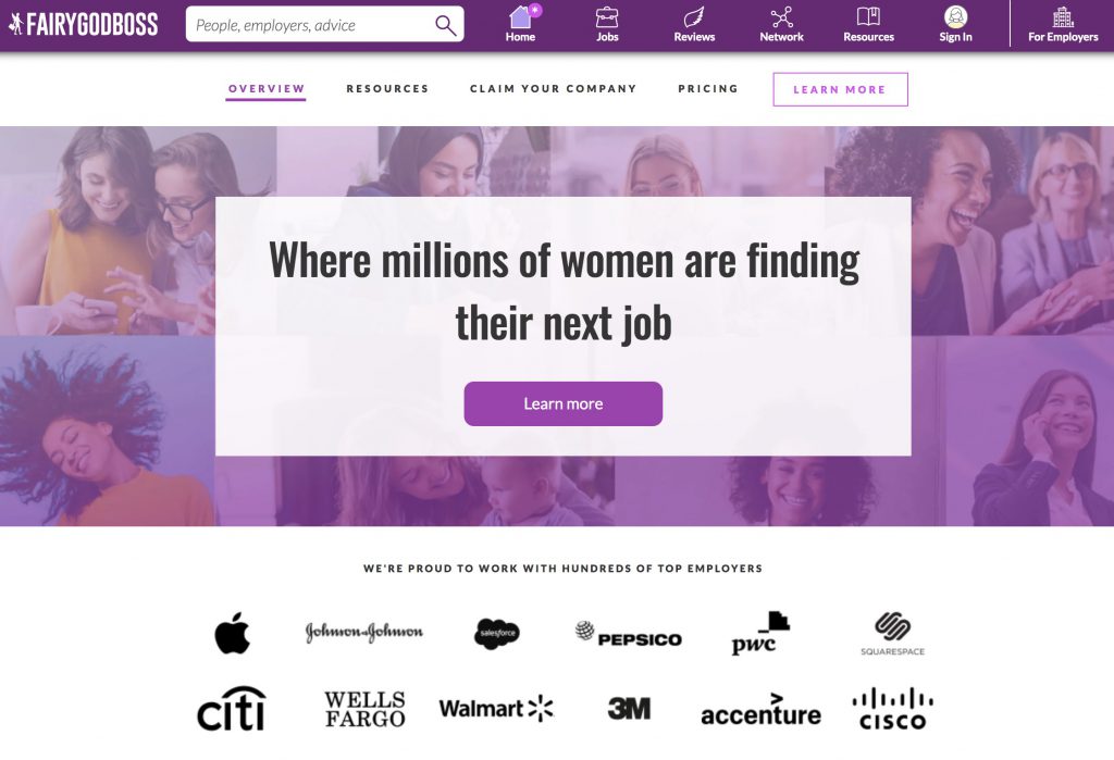 fairygodboss diversity recruting website