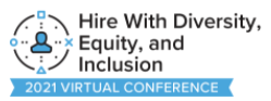 hire with diversity equity and inclusion logo