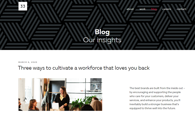 thirty three recruitment blog
